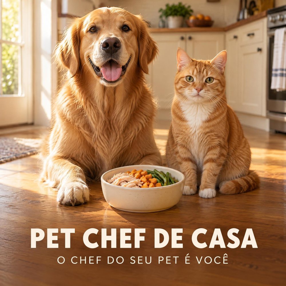 Pet Chef de Casa — pacote de 13 e-books de alimentação caseira para cães e gatos